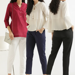 Pack Of 3 Everyday Cotton Pants For Women