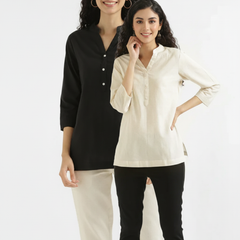 Pack Of 2 Short Cotton Short Kurti For Women