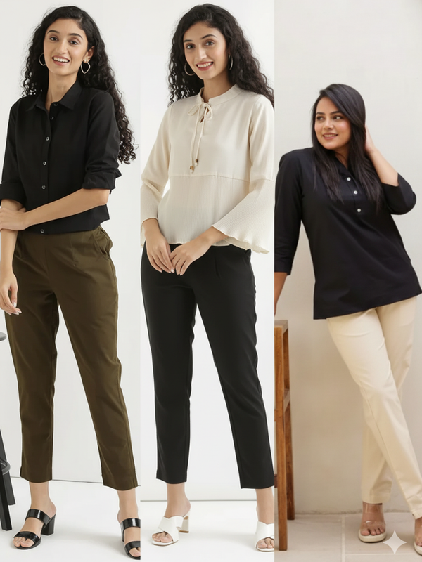 Pack Of 3 Everyday Cotton Pants For Women
