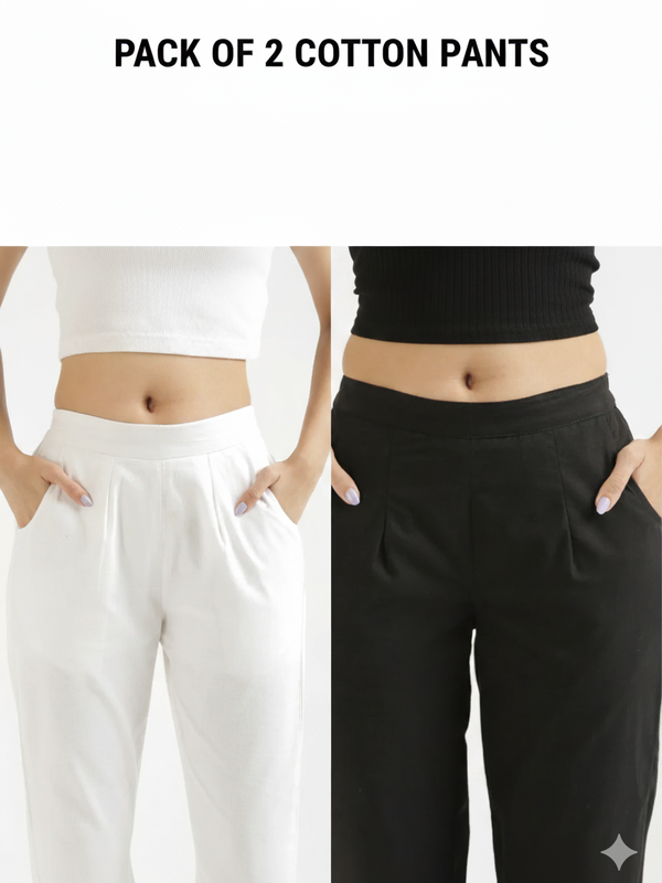 Pack Of 2 Women Cotton Pant