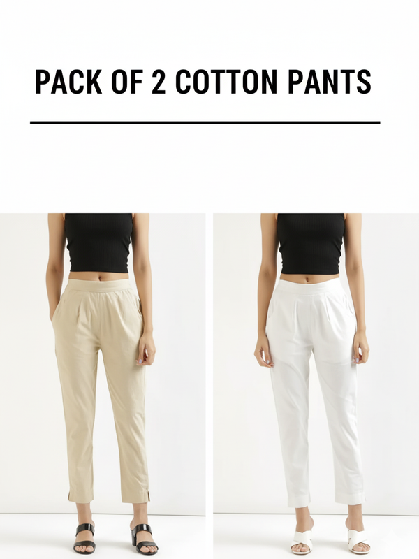 Pack Of 2 Women Cotton Pant