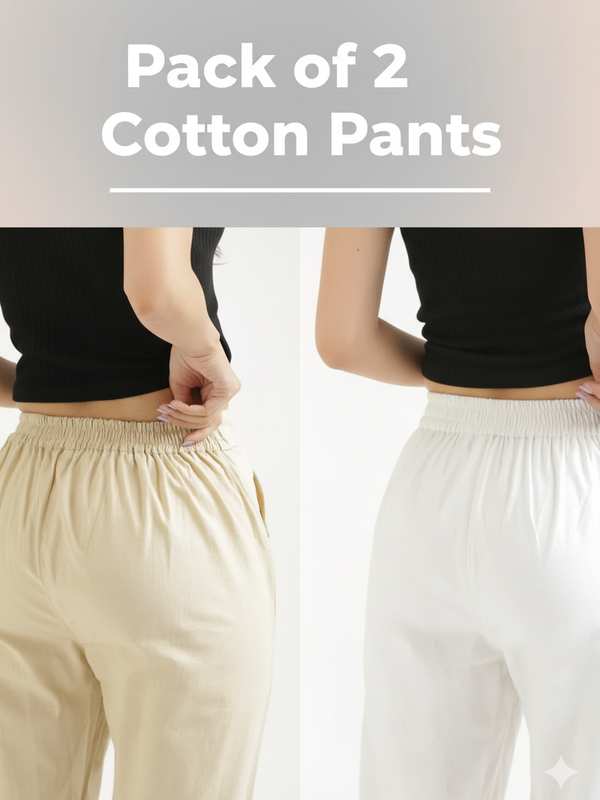 Pack Of 2 Women Cotton Pant