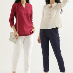 Pack Of 2 Everyday Cotton Pants For Women