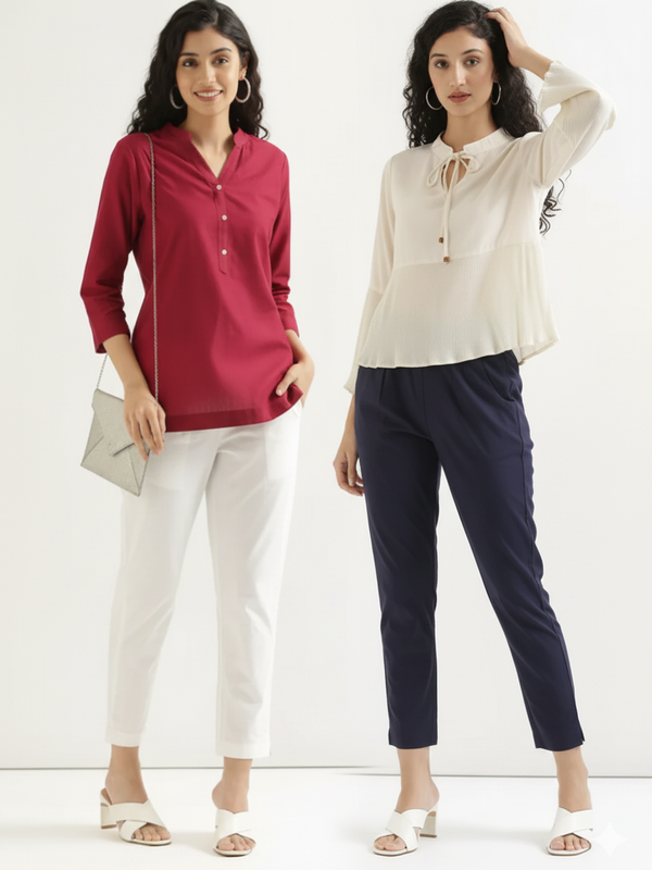 Pack Of 2 Everyday Cotton Pants For Women