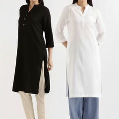 Pack Of 2 Long Cotton Kurti For Women