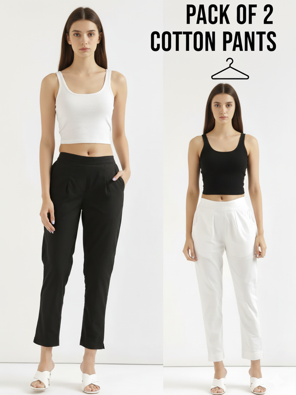 Pack Of 2 Women Cotton Pant
