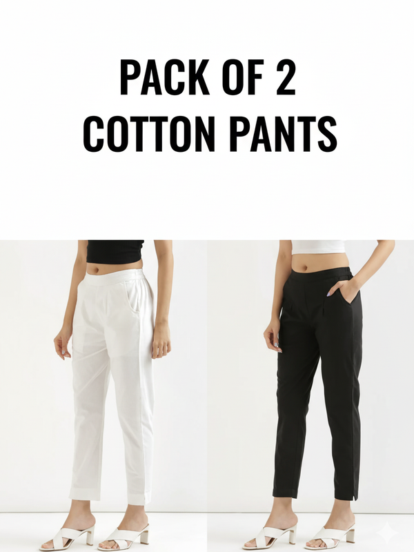 Pack Of 2 Women Cotton Pant