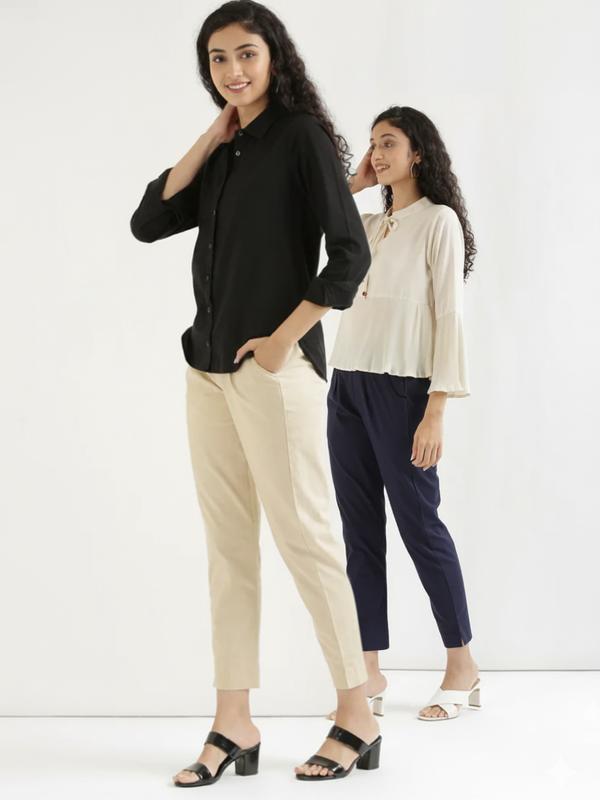 Pack Of 2 Everyday Cotton Pants For Women