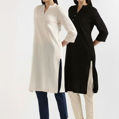Pack Of 2 Long Cotton Kurti For Women