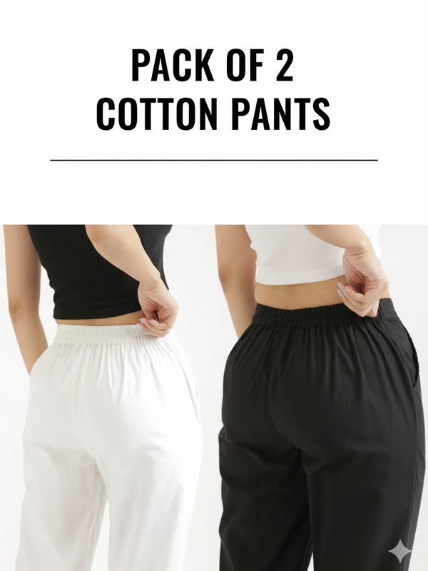 Pack Of 2 Women Cotton Pant