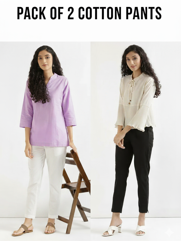 Pack Of 2 Women Cotton Pant