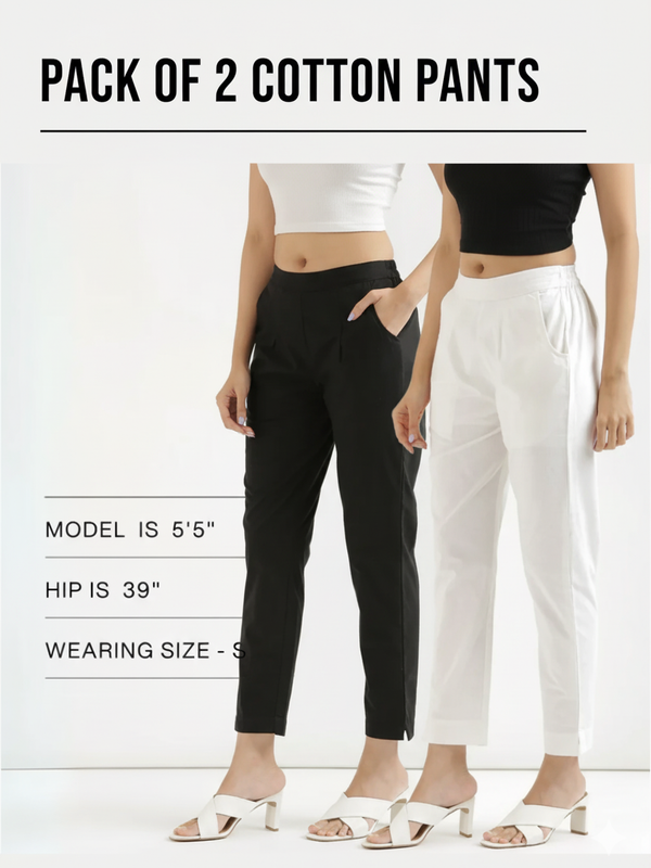 Pack Of 2 Women Cotton Pant