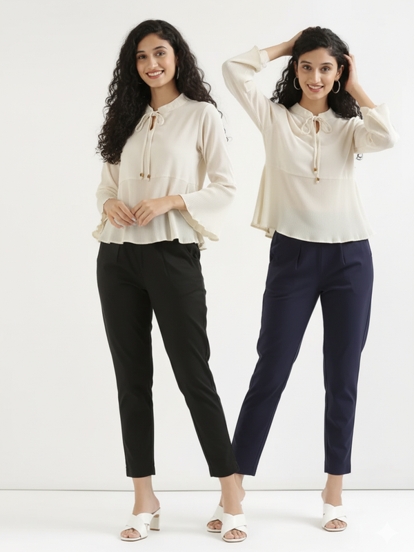 Pack Of 2 Everyday Cotton Pants For Women