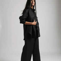 Neha Dhupia Muse Black Linen Coord Set  25