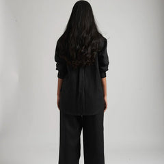 Neha Dhupia Muse Black Linen Coord Set  25