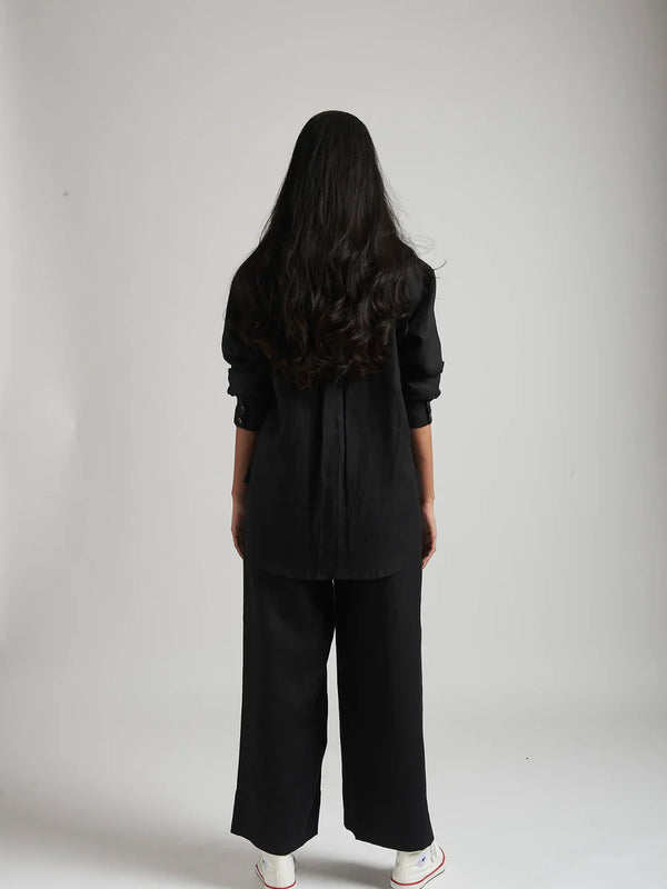 Neha Dhupia Muse Black Linen Coord Set  25