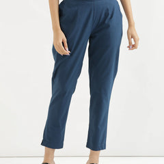 Peacock Blue Cotton Pant
