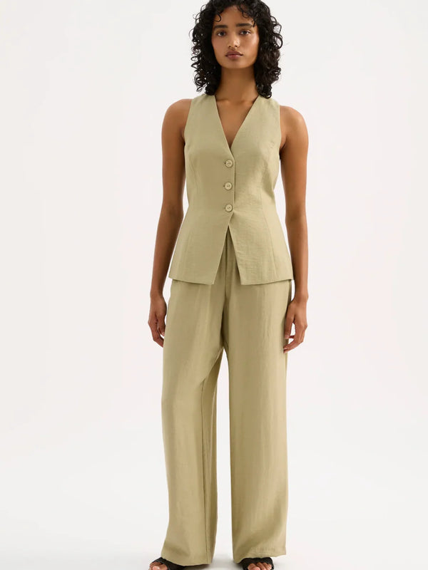 Samantha Muse Leaf Vest Coat & Pant Set