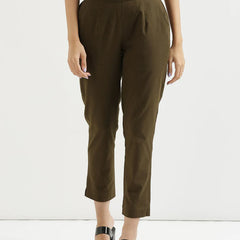 Olive Green Cotton Pant
