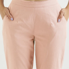 Salmon Pink Cotton Pant