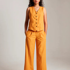 Mango Co-Linen Vest Coat & Trousers