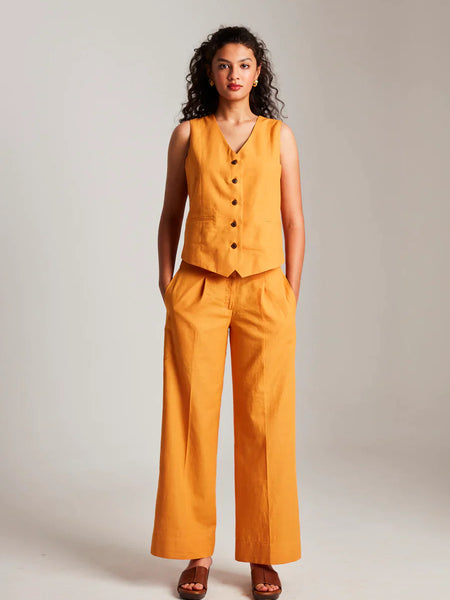 Mango Co-Linen Vest Coat & Trousers