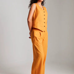 Mango Co-Linen Vest Coat & Trousers