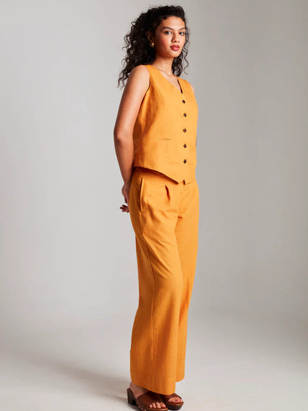 Mango Co-Linen Vest Coat & Trousers