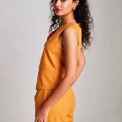 Mango Co-Linen Vest Coat & Trousers