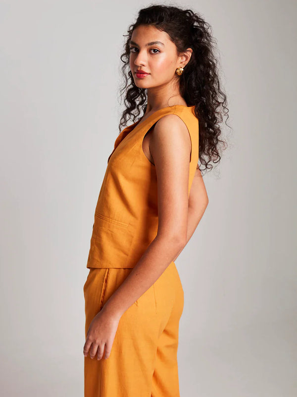Mango Co-Linen Vest Coat & Trousers