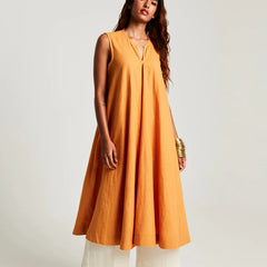 Mango Co-Linen Sleeveless Flared Kurta
