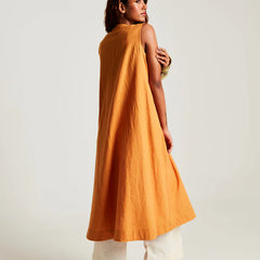 Mango Co-Linen Sleeveless Flared Kurta