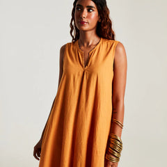 Mango Co-Linen Sleeveless Flared Kurta