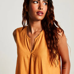 Mango Co-Linen Sleeveless Flared Kurta