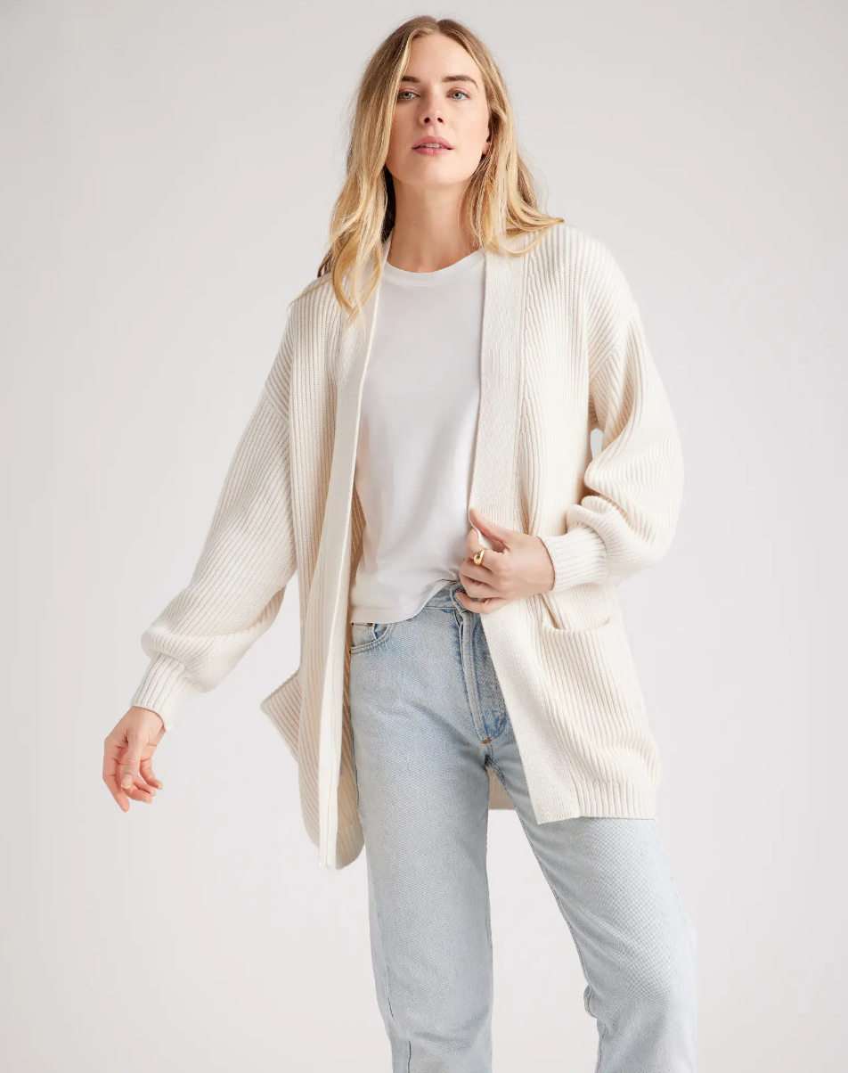 100% Organic Cotton Oversized Cardigan