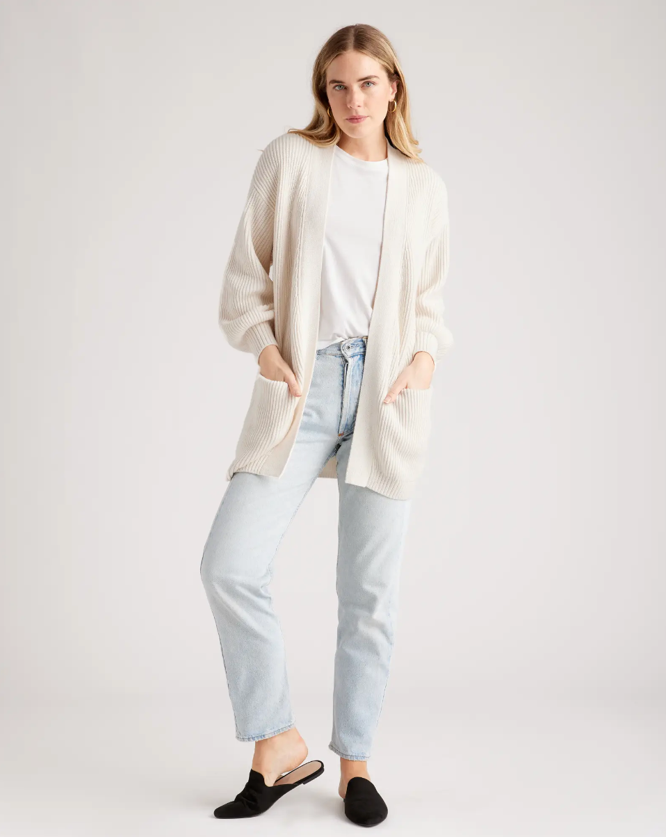 100% Organic Cotton Oversized Cardigan