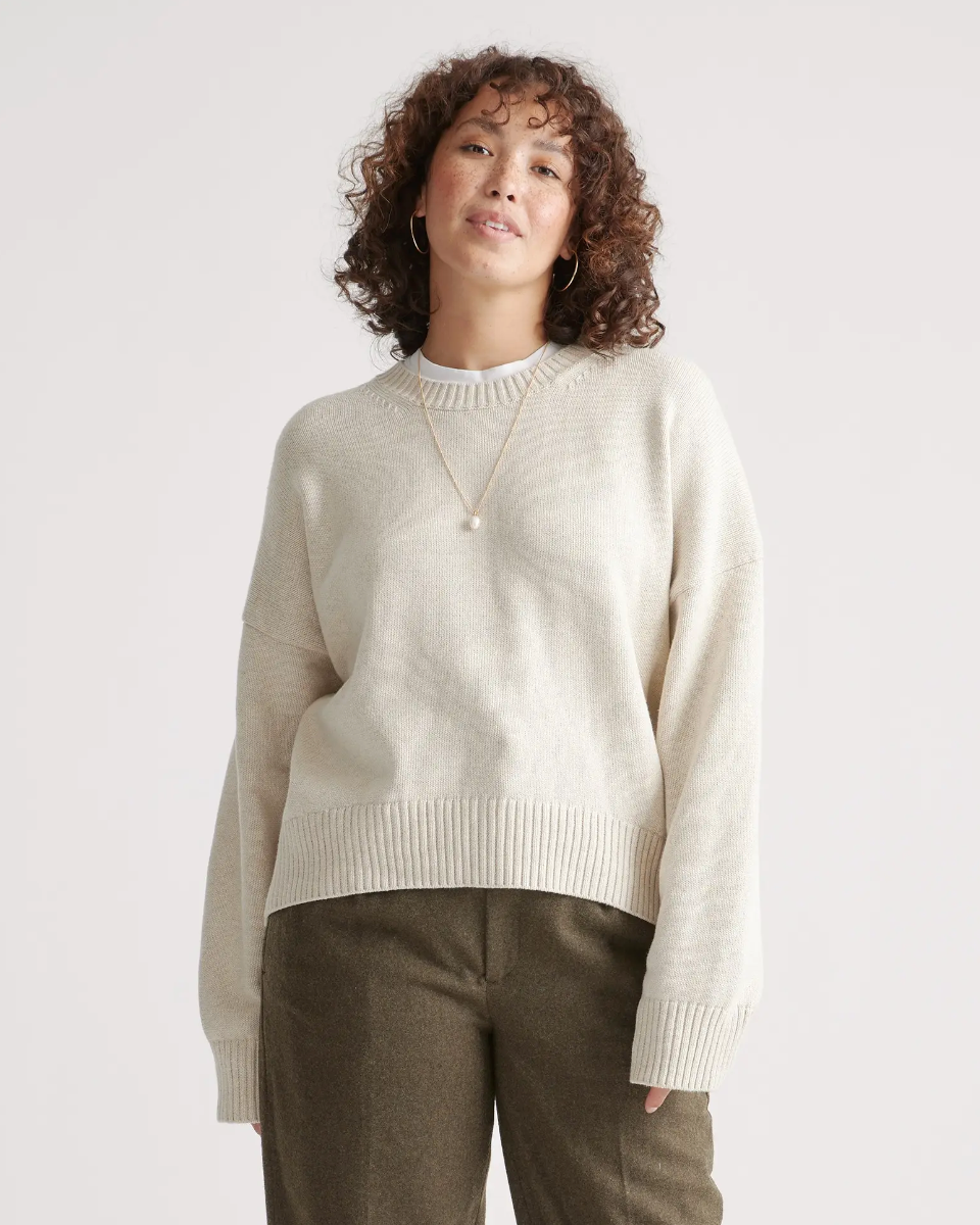 100% Organic Cotton Boyfriend Crew Sweater