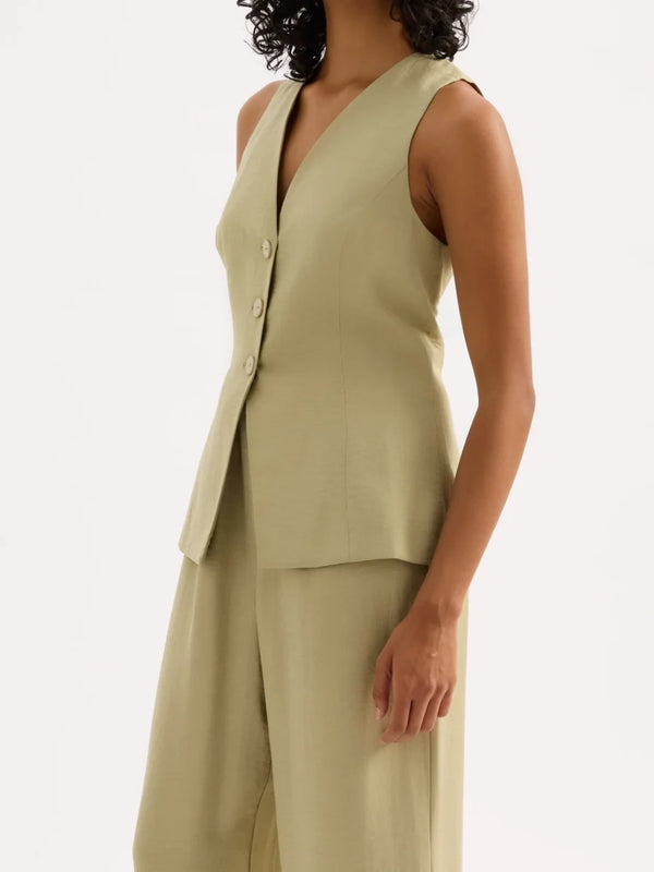 Samantha Muse Leaf Vest Coat & Pant Set