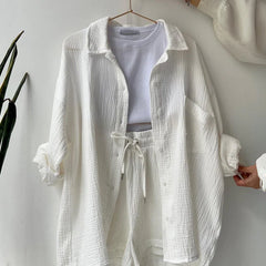 Ivory Ease – Cotton Co-ord Set for Women