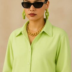 Priyanka Chopra Muse Pastel Pista Cotton Coord Set