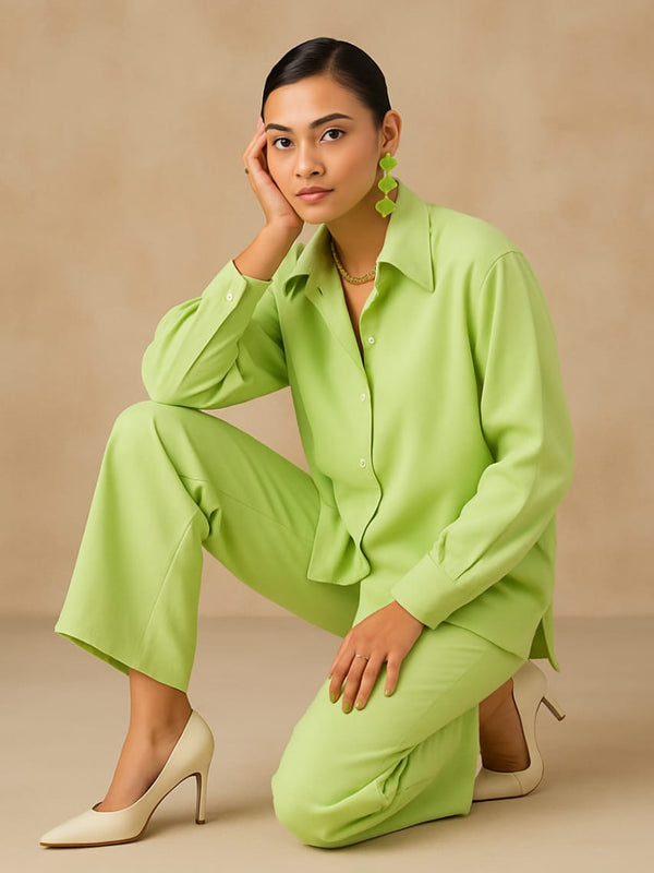 Priyanka Chopra Muse Pastel Pista Cotton Coord Set