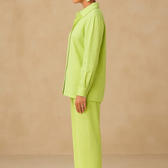 Priyanka Chopra Muse Pastel Pista Cotton Coord Set