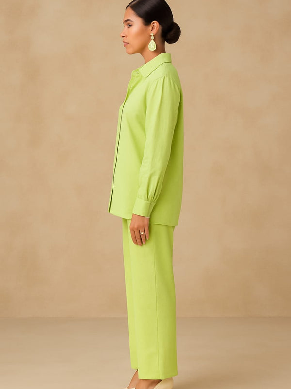 Priyanka Chopra Muse Pastel Pista Cotton Coord Set