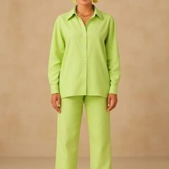 Priyanka Chopra Muse Pastel Pista Cotton Coord Set