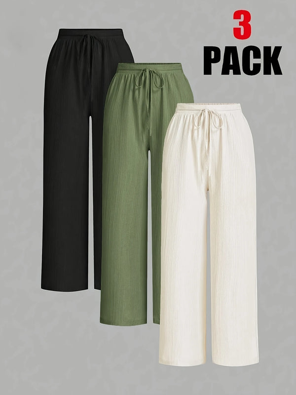 Elegant Women's Wide-Leg Pants Set