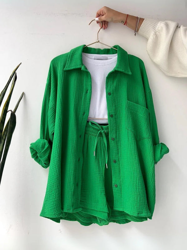 Emerald Muse – Soft Cotton Twin Set