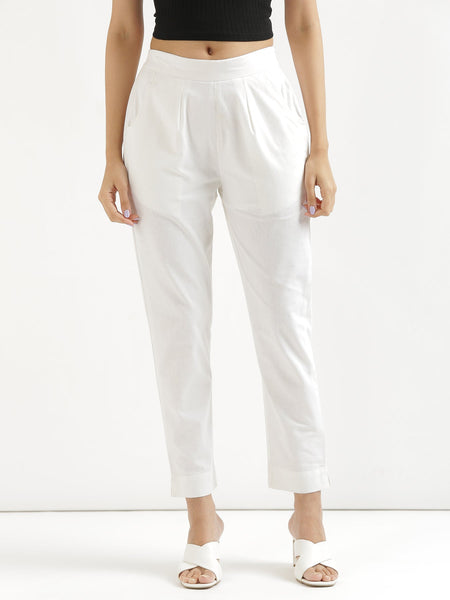 Comfy White Cotton Pants