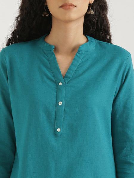 Teal Linen Short Delight