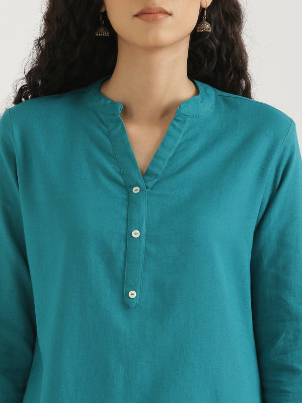 Teal Linen Short Delight