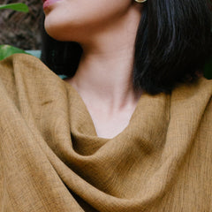 Chic Mustard Cowl Top